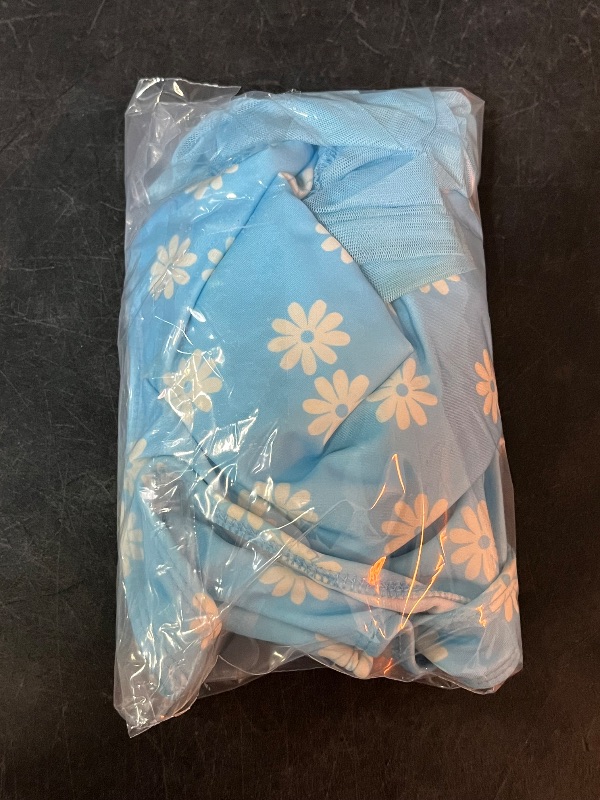 Photo 1 of 4T Cat and Jack Blue Flower Tutu BathingSuit