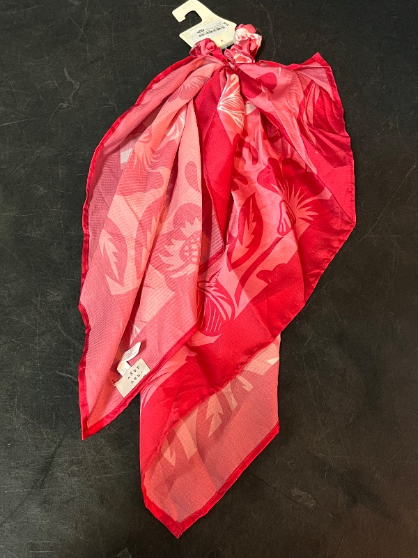 Photo 1 of Silk Hair Scarf with Rubber Band Piece 