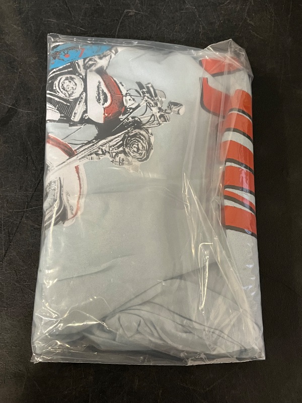 Photo 1 of (L) Women's Bon Jovi American Tour Oversized Graphic T-Shirt - Light Blue
