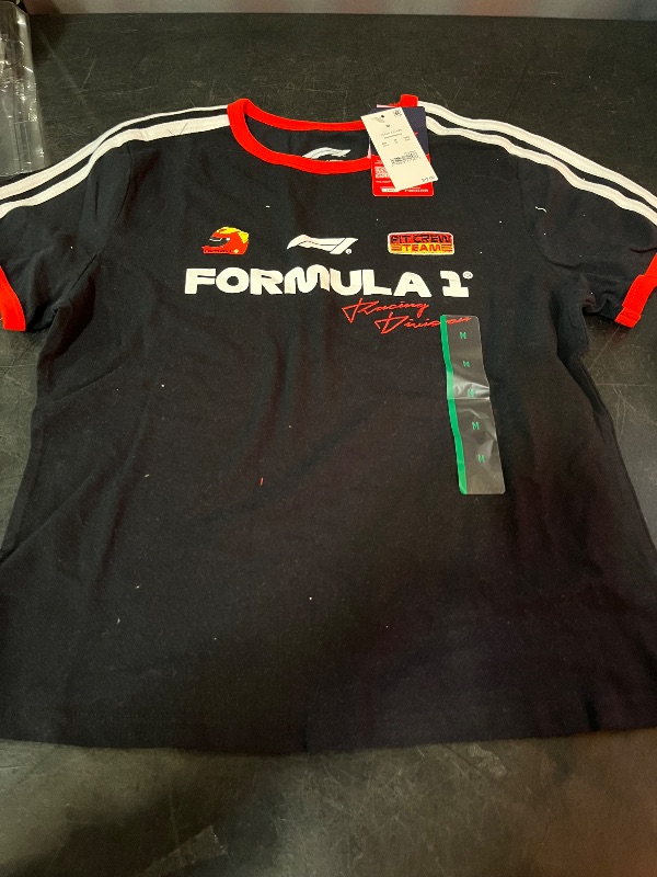 Photo 1 of M Women's Formula 1 Short Sleeve Graphic Baby T-Shirt - Black M

