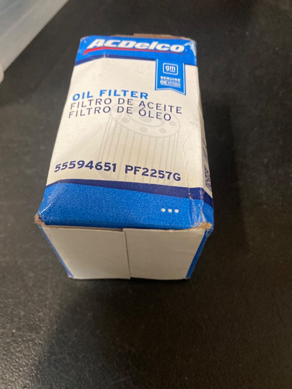 Photo 1 of ACDelco GM Original Equipment Engine Oil Filter and Cap Seal (O-Ring) (Use with Cap Marked HENGST) GM Part # 55594651
ACDelco Part # PF2257G