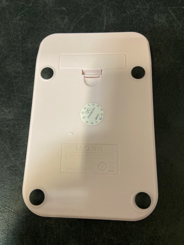 Photo 1 of M&G Mechanical Switch Calculator, 12 Digits, Large LCD Display and Big Buttons, Cute Pink Desktop Calculator for Office, Home, School (Battery Included)
