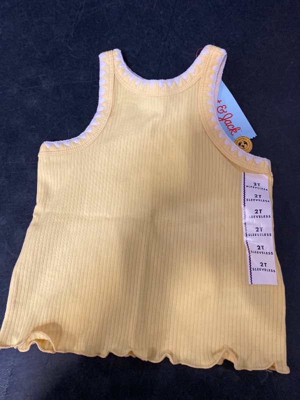 Photo 1 of 2T Toddler Girls' Ribbed T-Shirt Yellow
