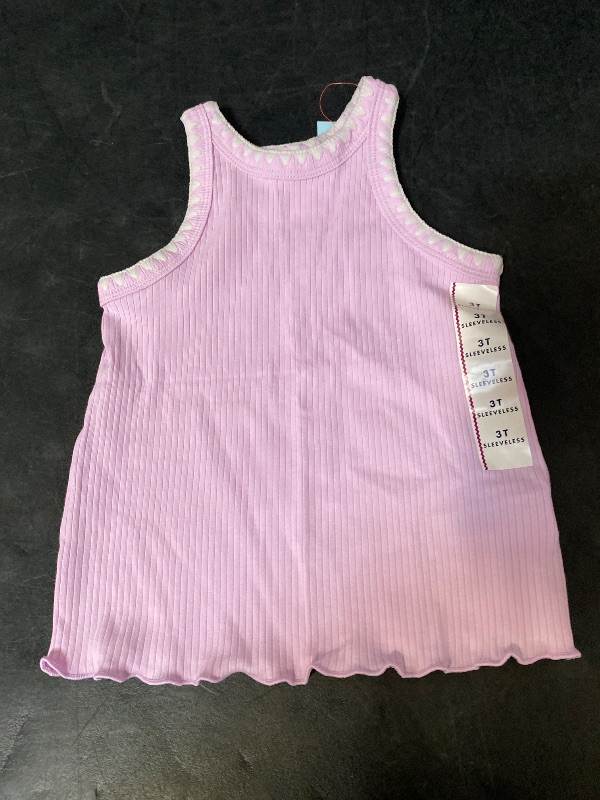 Photo 1 of 3T Toddler Girls' Ribbed T-Shirt Purple