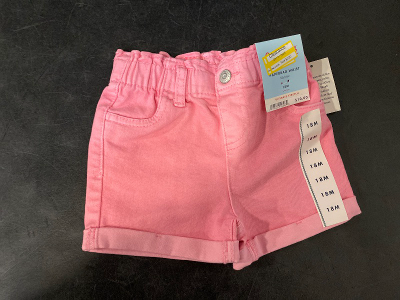 Photo 1 of 18M Toddler Girls' Paperbag Shorts Medium Pink