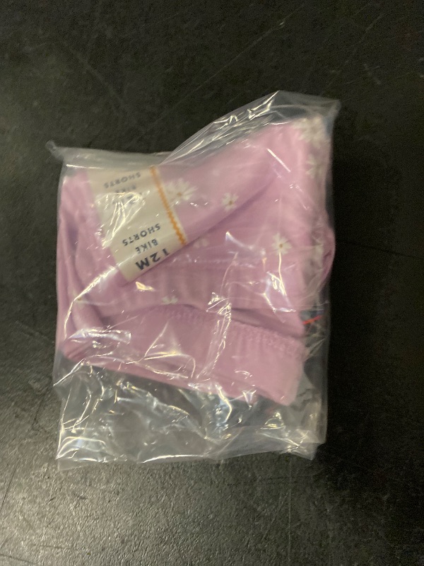 Photo 1 of 12M Toddler Girls' Floral Bike Shorts Light Purple