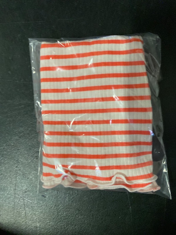 Photo 1 of 18M Toddler Girls' Striped Ribbed T-Shirt Coral Orange