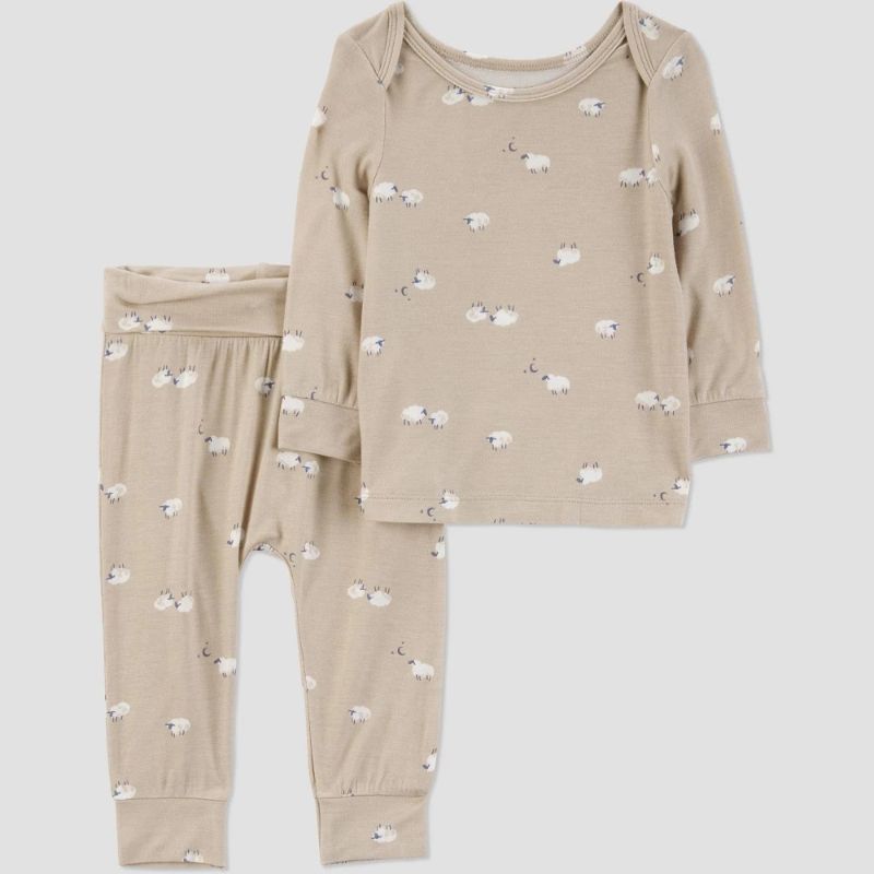 Photo 1 of 12M Carter's Just One You Baby 2pc Comfy Soft Sheep Top & Bottom Set Ivory/Brown