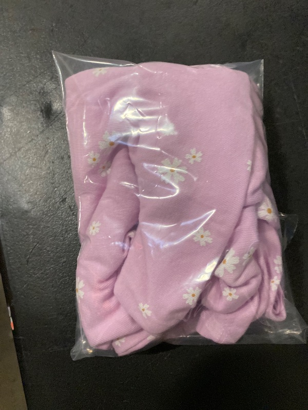 View 3 of 4T Toddler Girls' Floral Short Sleeve Dress Light Purple