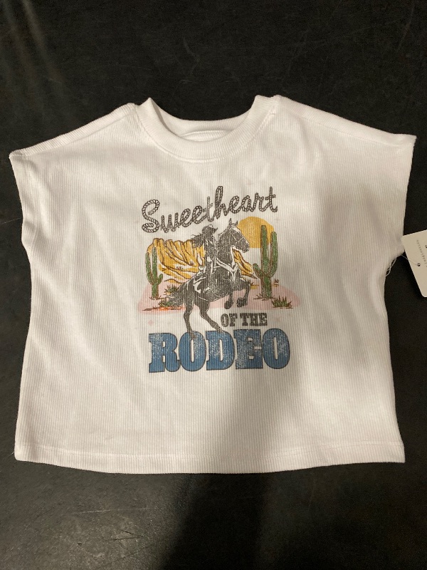Photo 1 of 18M Grayson Mini Toddler Girls' Sweet Heart Rodeo Top White