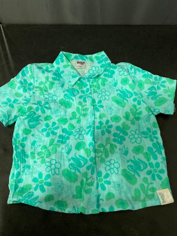 Photo 1 of L Girls' Bluey Cabana Top Teal Blue