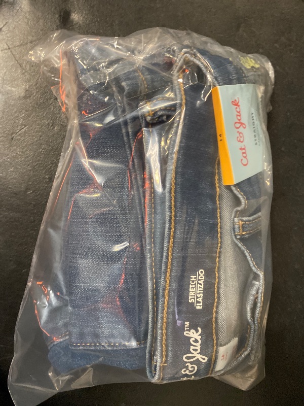 Photo 1 of Medium 14 Boys' Stretch Straight Fit Jeans Blue Wash