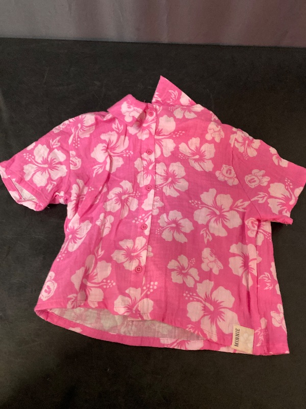 Photo 1 of M Girls' Minnie Mouse Gauze Cabana Top Pink