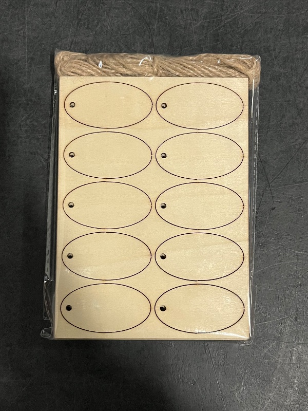 Photo 1 of 50pcs Oval Shape Wooden Slices Easter Ornament Cutouts Unfinished Craft Pieces for Home Decoration
