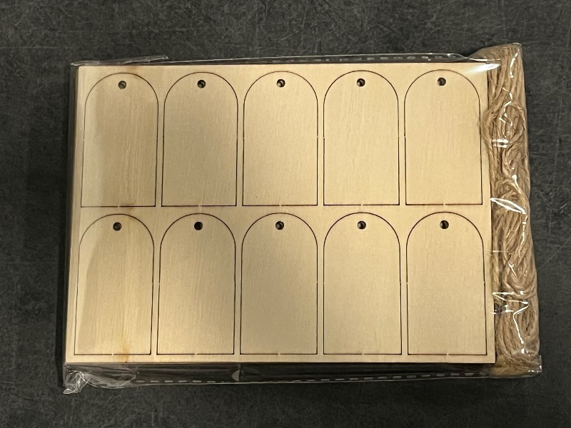 Photo 1 of 80pcs Wood Pieces Natural Unfinished Rustic Wood for DIY Handicraft Decoration Hemp Rope
