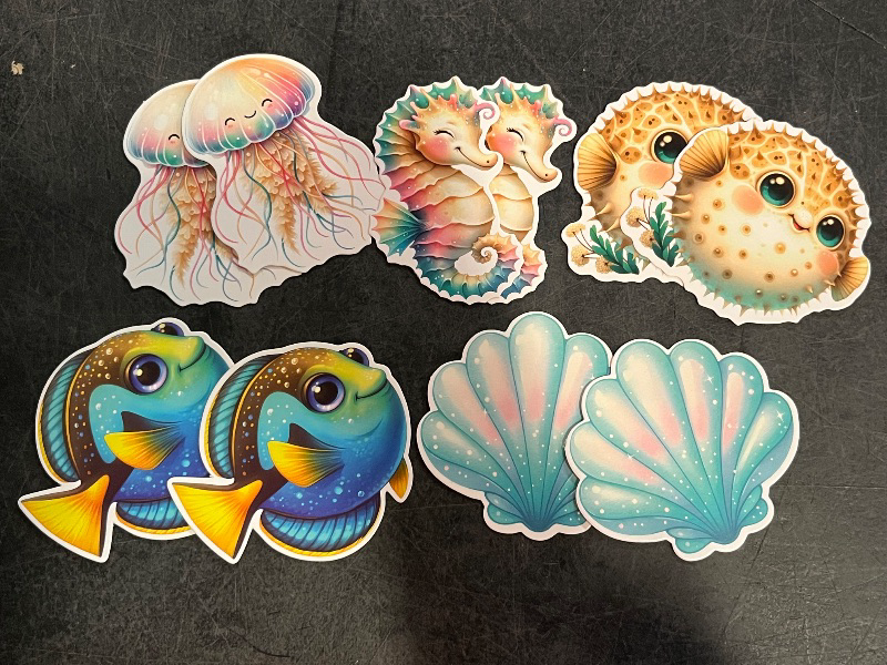 Photo 1 of 48Pcs Ocean Animal Cupcake Toppers Sea Animals Party Cupcake Sticks Ocean Animal Birthday Cake Picks Sea Theme Party Decorations for Under the Sea Baby Shower Supplies or Birthday Supplies