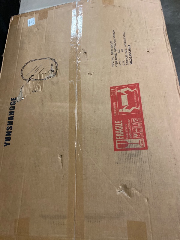 Photo 1 of Beveled Bathroom Mirror, 30X42 Inch Single Beveled Edge Frameless, Beveled Edge Mirror for Living Room Bedroom Entryway Mantel Hallway Decoration, Hang Horizontally or Vertically (30 * 42inch)