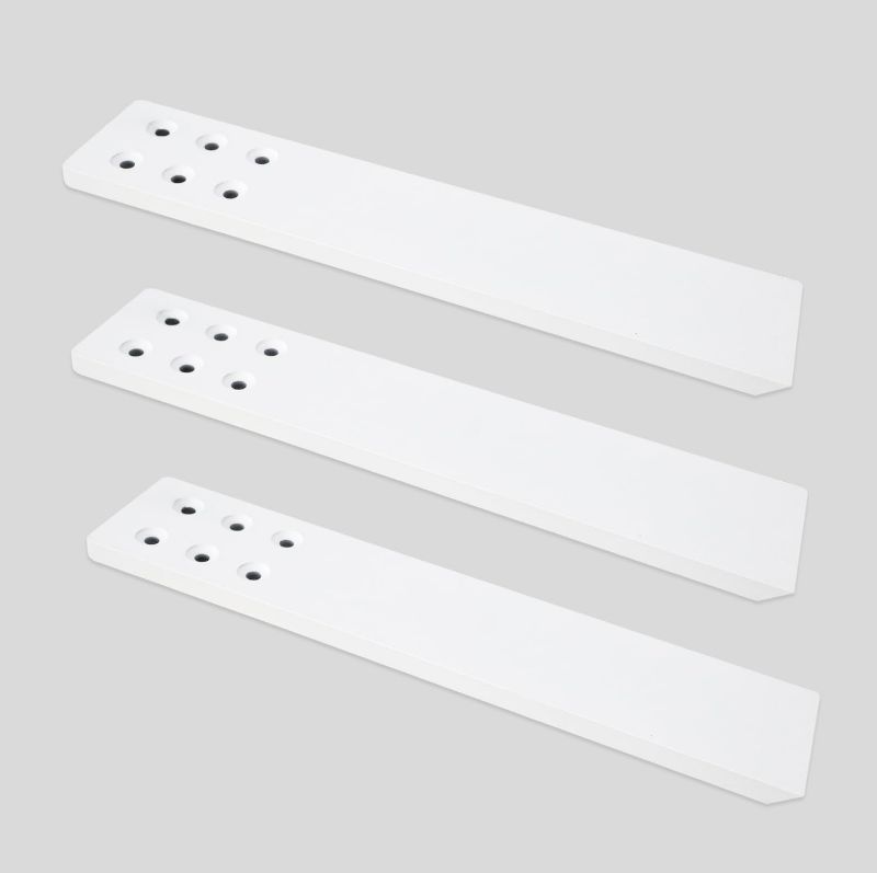 Photo 1 of Countertop Support Bracket 3 Pack 12" Lx 2.5" W Hidden White Knee Wall Support Countertop Bracket 3/8" Thick Heavy Duty for Quartz/Granite/Wood/Concret Countertops Screws Included