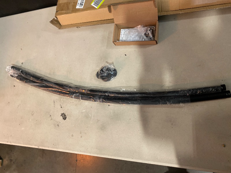 Photo 1 of Curved Shower Curtain Rod, TENOVEL Round 42-73 Inches Shower Rods for Bathroom Adjustable, Rounded Bowed Stainless Steel Shower Rods Customized for for Bathtub, Stall, Matte Black, Need to Drill