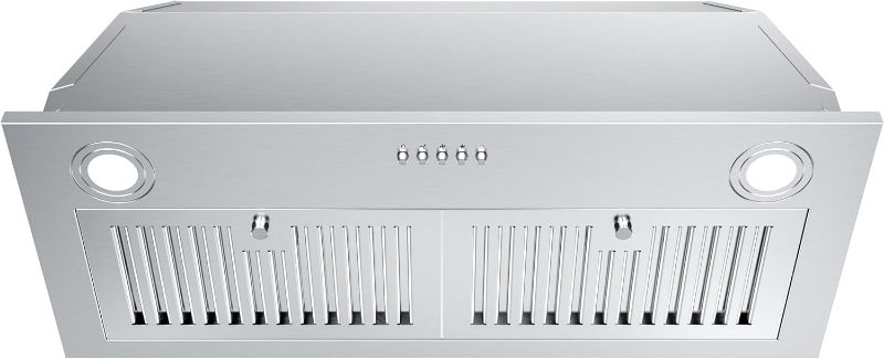 Photo 1 of FIREGAS Range Hood Insert 30 inch, Built-in Kitchen Hood with 600 CFM, Ducted/Ductless Convertible Kitchen Vent Hood, Stainless Steel Stove Hood with Push Button, Baffle Filters and Charcoal Filters