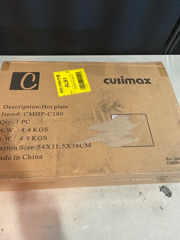 Photo 1 of Hot Plate,Cusimax Double Burner 1800W Cast Iron Heating Plate,Electric Stove with Adjustable Temperature Control,Stainless Steel,Suitable for Various Scenarios Upgraded Version