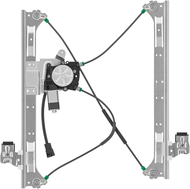 Photo 1 of Front Passenger Side Power Window Regulator with Motor (2 Pins) Fit for 2004-2007 Buick Rainier, 2002-2009 Chevrolet Trailblazer, GMC Envoy, Isuzu Saab Oldsmobile Bravada, 741-691