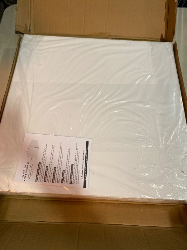 Photo 1 of Smooth Drop Ceiling Tiles 2ft x 2ft - Waterproof, Fire-Rated, Reusable - Premium PVC to Prevent Breakage - Ceiling Tiles 24" x 24", 12-Pack Cover 48 Sq. Ft, White