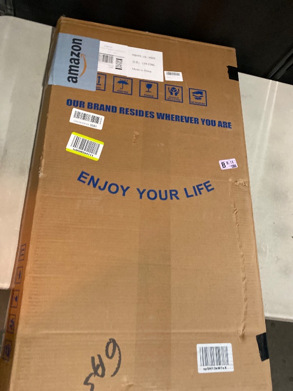 Photo 1 of Kasunpul 34" Folding Table, Portable Square Folding Card Table with Collapsible Legs & Carrying Handle, Plastic Tables for Camping,Picnic, Office, Party, White