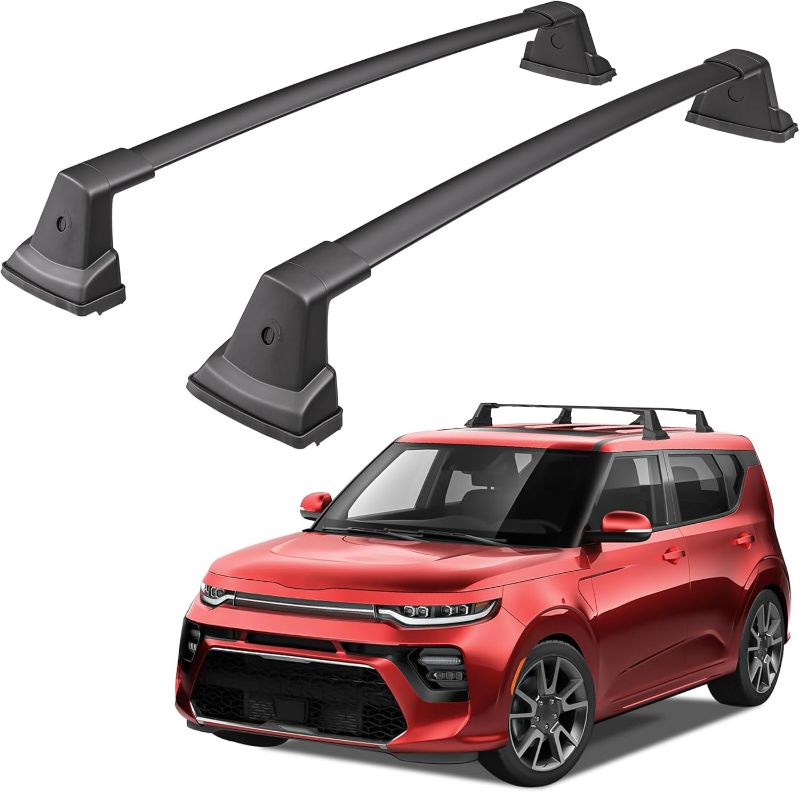 Photo 1 of Anti-Theft 220lbs Heavy Duty Roof Rack Cross Bar Compatible with Kia Soul 2020 2021 2022 2023 2024 2025 Roof Rack Cross Bars Aluminum Roof Racks Cross Rail
