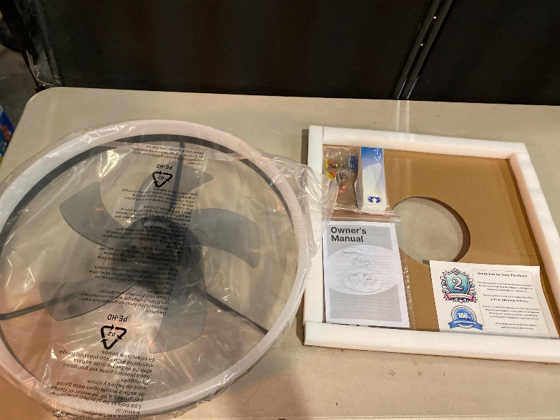 Photo 1 of Ceiling Fans with Lights and Remote, 20" Modern Low Profile Ceiling Fan with Light, Stepless Color Temperature Change and 6 Speeds for Bedroom, Kids Room and Living Room (Black)