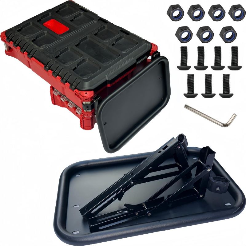 Photo 1 of for Milwaukee Packout Folding Folding Packout Mount Compatible with Milwaukee Packout Toolbox Removable Side Table for Storage System 1set