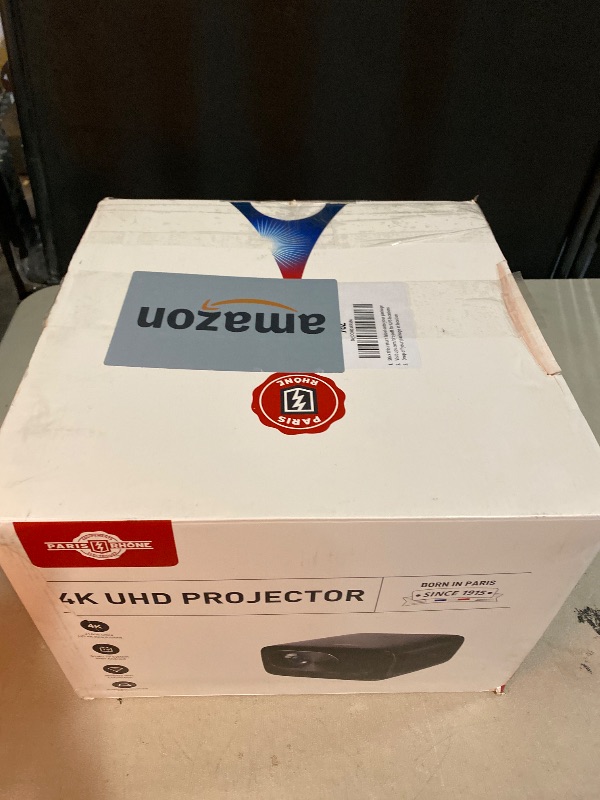 Photo 1 of Paris Rhône Ultra 4K Projector,Native 4K Projector with WiFi 6 and Bluetooth 5.0,12w*2 3D Soundscape,600 ANSI Lumens, Android TV,Auto Focus/Keystone, Home Projector Compatible with iOS/Android/HDMI/TV