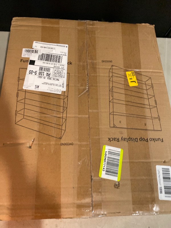 Photo 1 of AITEE Acrylic Display Case with Mirrored Back, Display Cabinet for Mini Funko Pop Figures, Dust-Proof Clear Wall Mounted or Desktop 5 Tiers Storage Organizer, for Mini Toys, Rock Stone and Figures