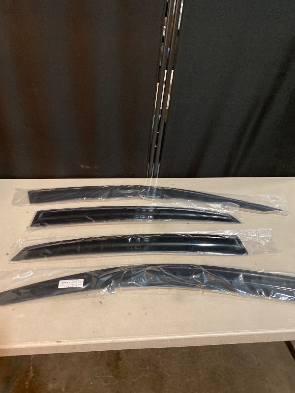 Photo 1 of 2016-2021 Tape-On Rain Guards for Honda Civic Hatchback Side Window Visor Deflectors 10th Gen HB Type-R EX EX-L LX Sport Touring 3D Wavy JDM Style Vent Shades