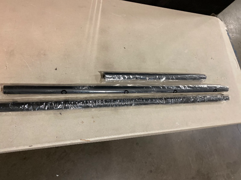 Photo 1 of ALLZONE Tension Curtain Rod for Window, 83-123 Inches, Heavy Duty Curtain Rods No Drilling, Non-Slip Bathroom Shower Tension Rod, Renter Friendly, Adjustable, Spring Loaded, Extra Long, Black