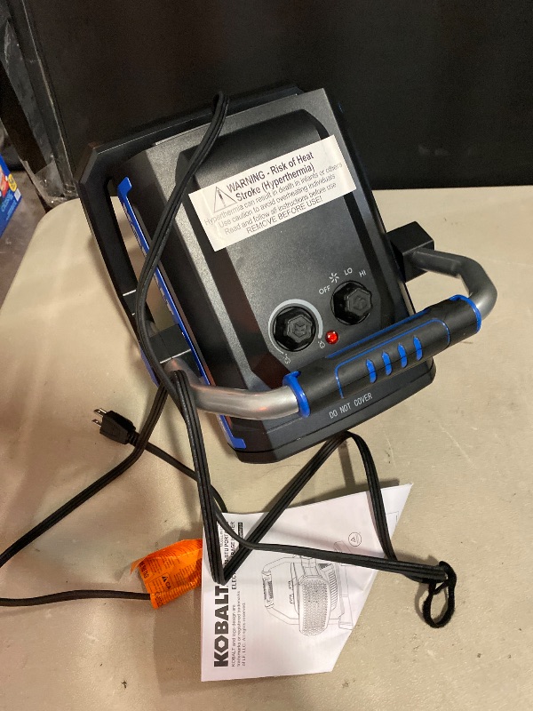 Photo 1 of Kobalt RN24083104JK 1500 -Watt Ceramic Compact personal Indoor Electric Space Heater with Thermostat
