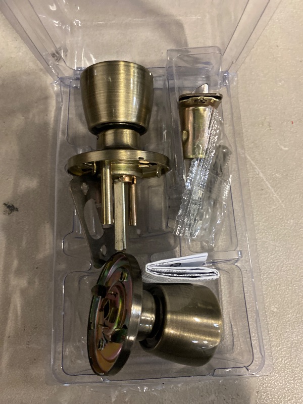 View 2 of Gallo Antique Brass Interior or Bed/Bath Privacy Door Knob