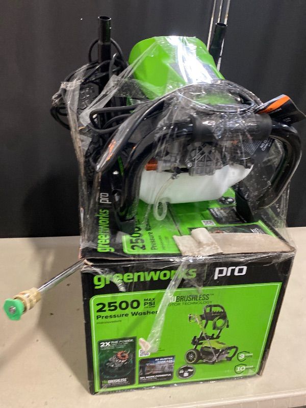 Photo 1 of Greenworks 2500-PSI 2-GPM Cold Water Electric Pressure washer with 5 Spray Tips