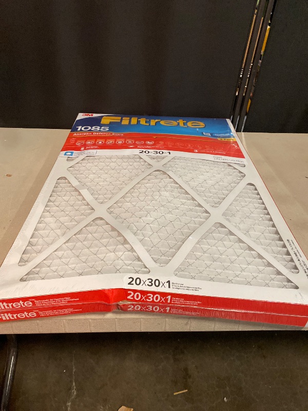 View 2 of Filtrete 20 x 30 x 1 MERV 11 1085 MPR Allergen Defense Extra Electrostatic pleated Air Filter 2 -Pack