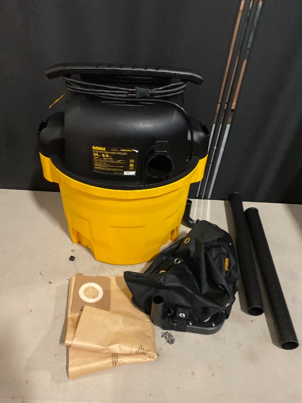 View 2 of DEWALT Stealthsonic Quiet 9-Gallon 5 HP Corded Wet/Dry Shop Vacuum with Accessories Included