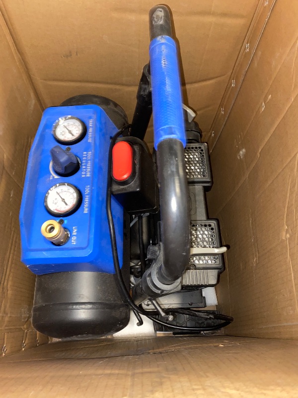 Photo 1 of Kobalt QUIET TECH 4.3-Gallon Portable Electric 150 PSI Twin stack Air Compressor