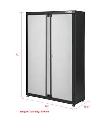 Photo 1 of (Parts Only)Kobalt 36-in W x 72-in H x 18.5-in D Freestanding Steel Garage Cabinet in Silver