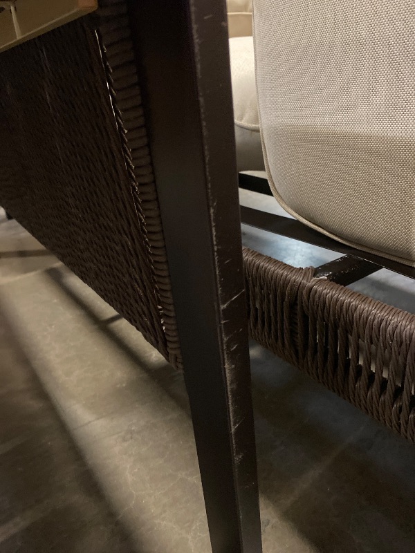 Photo 1 of allen + roth Ashford 2 -Piece Wicker Patio Sofa Conversation Set with Cushions