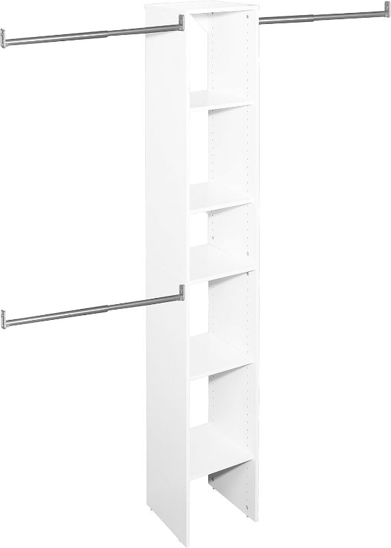 Photo 1 of ClosetMaid SuiteSymphony 12-Inch Starter Tower Kit, Pure White