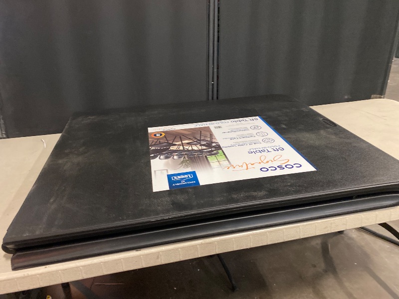 Photo 1 of Cosco 2.5-ft x 6-ft Indoor or outdoor Rectangle Resin Black Folding banquet table 8 -Person