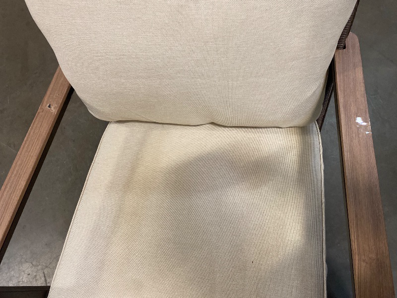 Photo 1 of allen + roth Ashford 6 -Piece Wicker Patio Conversation Set with Beige Cushions