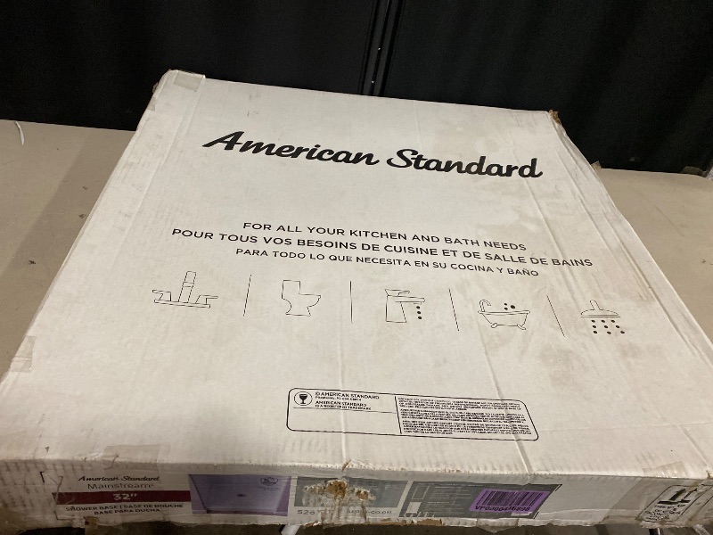 Photo 1 of American Standard Mainstream 32-in W x 32-in L Center Arctic White Single Threshold Square Shower Pan Base with 3.25-in H Threshold