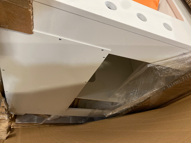 Photo 1 of allen roth Rigsby 30-in White Undermount Single Sink Bathroom Vanity with White Engineered Marble Top