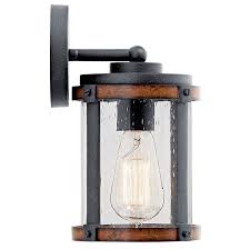 Photo 1 of Kichler Barrington 1 -Light 10-in H Distressed Black Hardwired Outdoor Wall Light