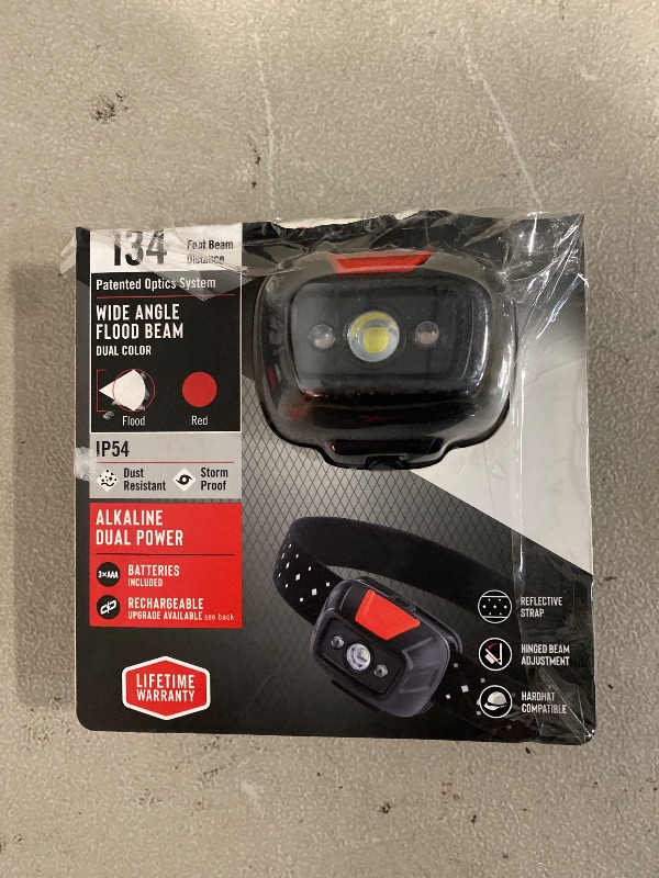 Photo 1 of Coast 330 lm Black/Red LED Head Lamp AAA Battery